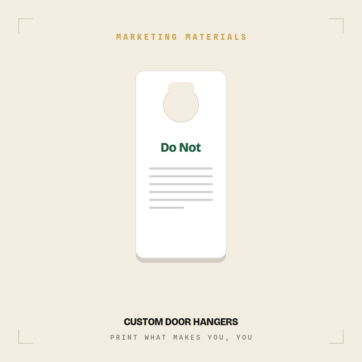Custom Door Hangers