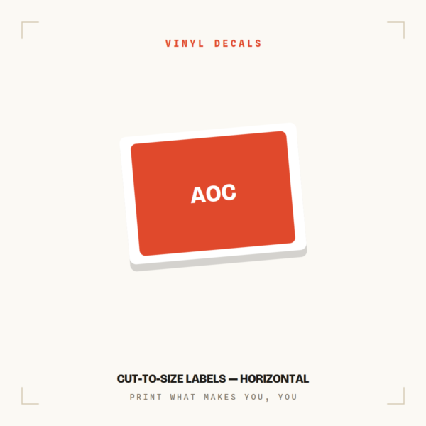 Cut-to-Size Labels — Horizontal