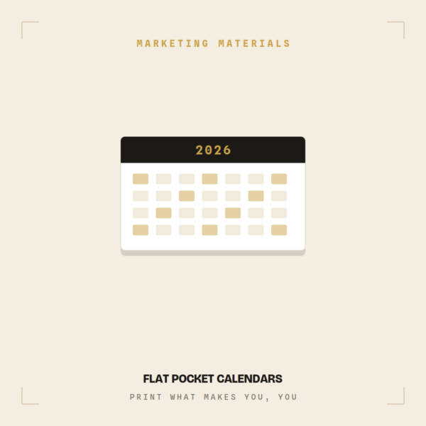 Flat Pocket Calendars