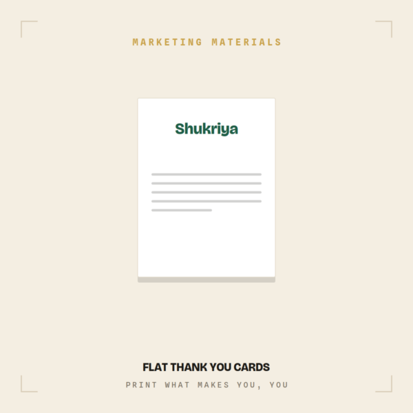 Flat Thank You Cards