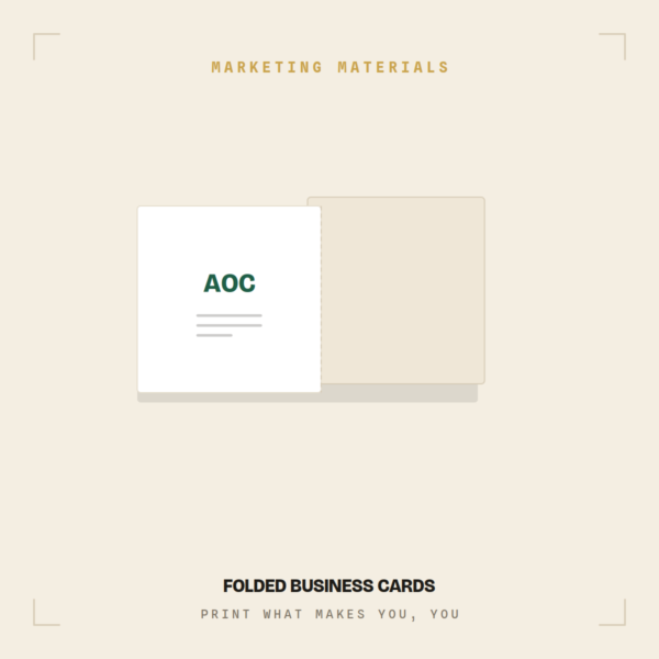 Folded Business Cards