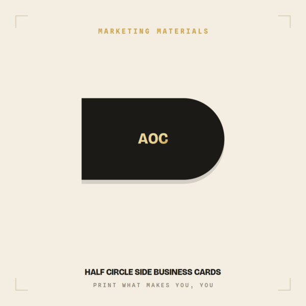 Half Circle Side Business Cards